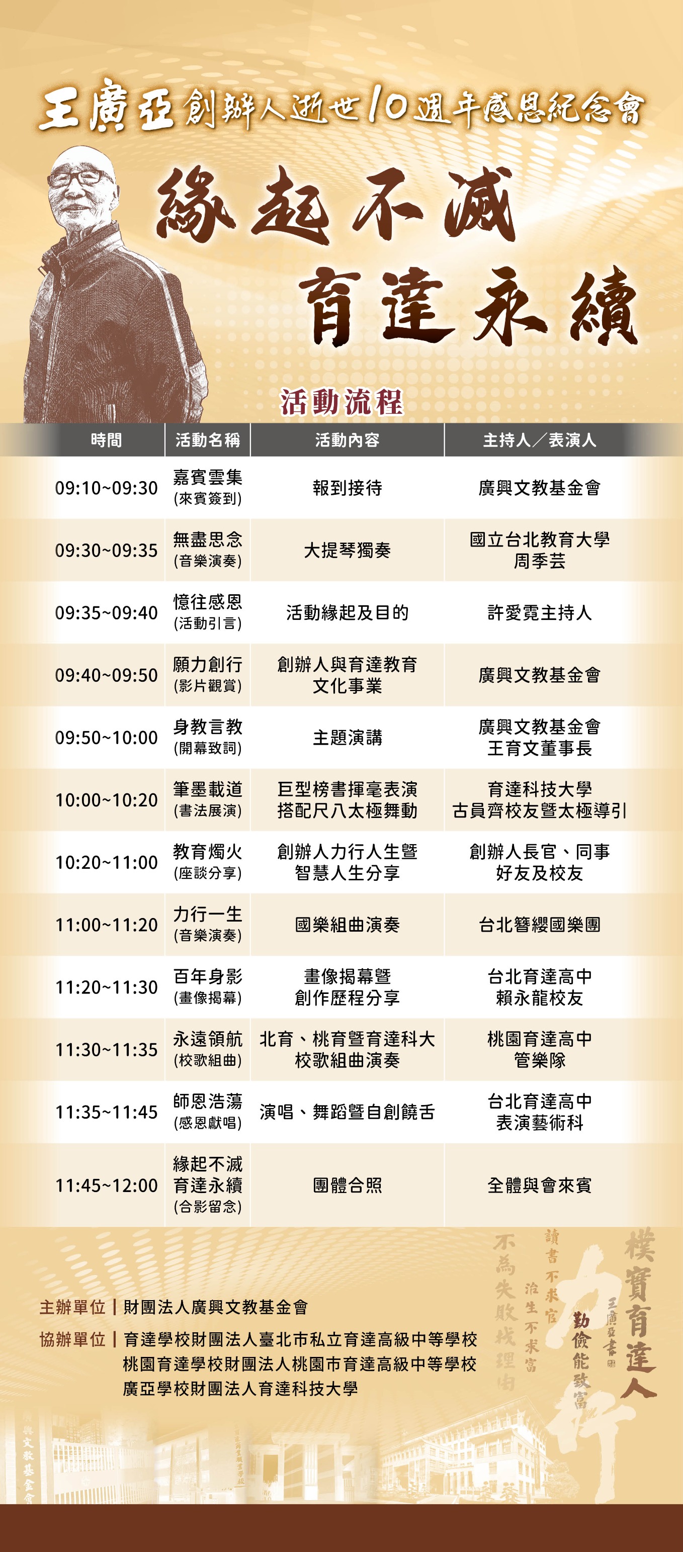 活動程序表